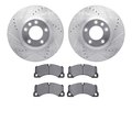 Dynamic Friction Co 7302-74087, Rotors-Drilled and Slotted-Silver with 3000 Series Ceramic Brake Pads, Zinc Coated 7302-74087